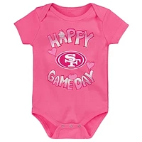 Newborn Pink San Francisco 49ers Happy Gameday Bodysuit