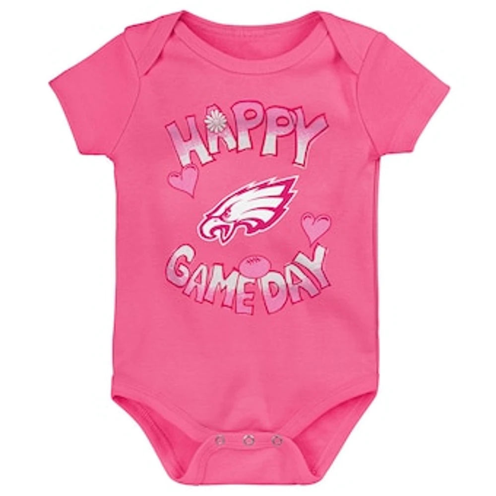 Newborn Pink Philadelphia Eagles Happy Gameday Bodysuit