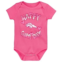 Newborn Pink Denver Broncos Happy Gameday Bodysuit