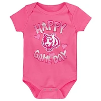 Newborn Pink Cincinnati Bengals Happy Gameday Bodysuit