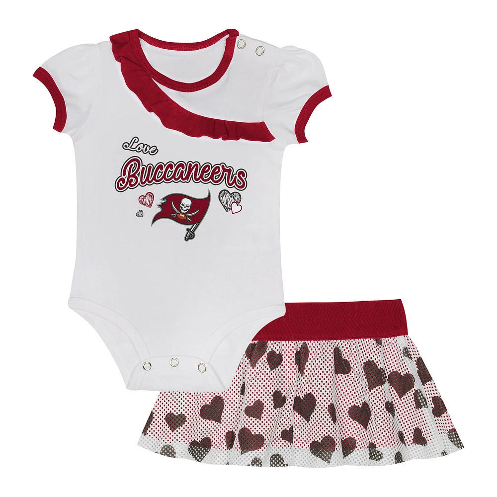 Newborn & Infant Tampa Bay Buccaneers Love My Team Bodysuit Skirt Set