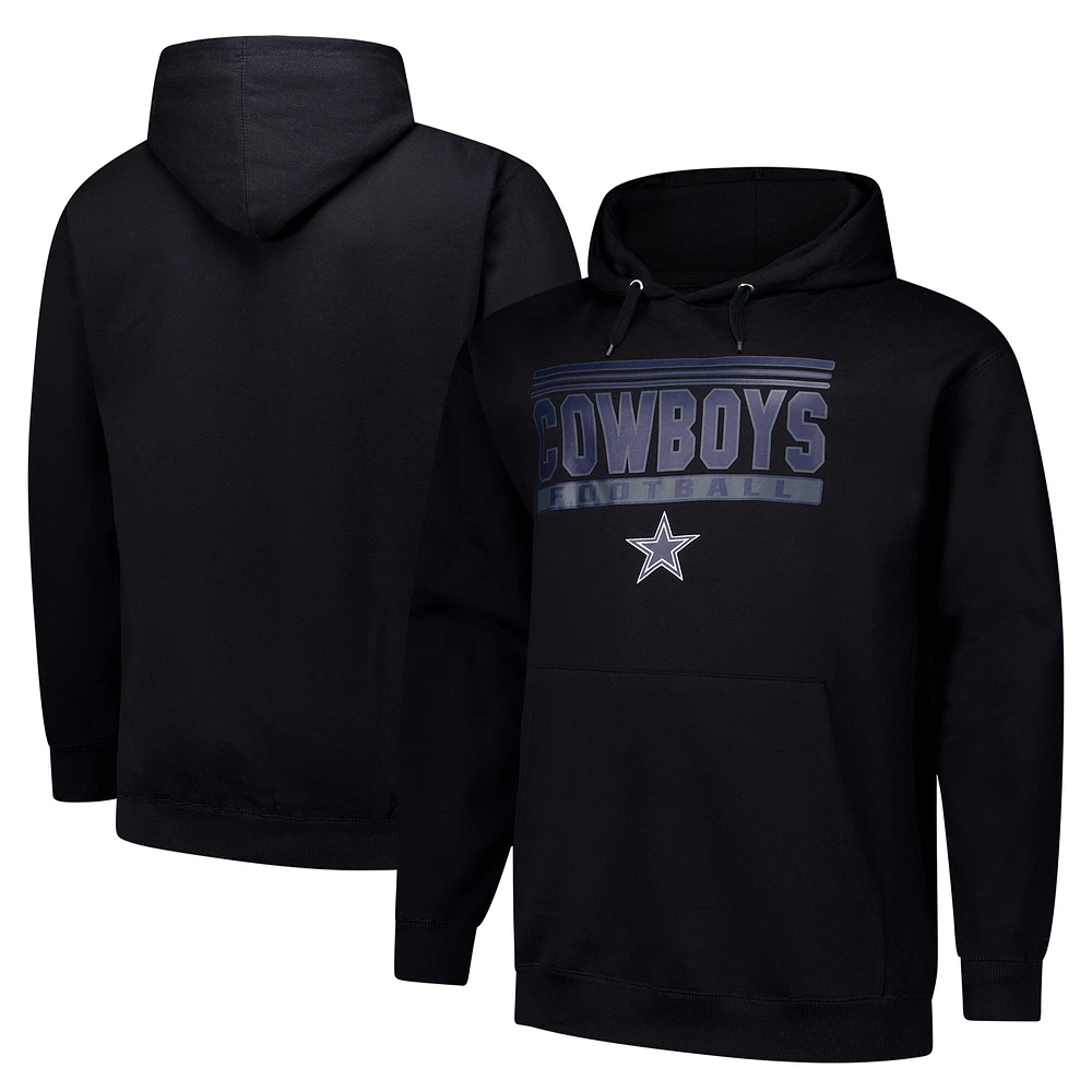 Men's Fanatics Black Dallas Cowboys Big & Tall Pop Pullover Hoodie