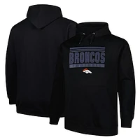 Men's Fanatics Black Denver Broncos Big & Tall Pop Pullover Hoodie