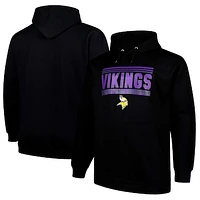 Men's Fanatics Black Minnesota Vikings Big & Tall Pop Pullover Hoodie