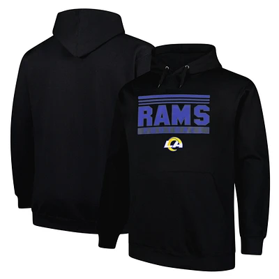 Men's Fanatics Black Los Angeles Rams Big & Tall Pop Pullover Hoodie