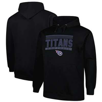 Men's Fanatics Black Tennessee Titans Big & Tall Pop Pullover Hoodie