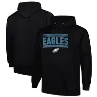 Men's Fanatics Black Philadelphia Eagles Big & Tall Pop Pullover Hoodie