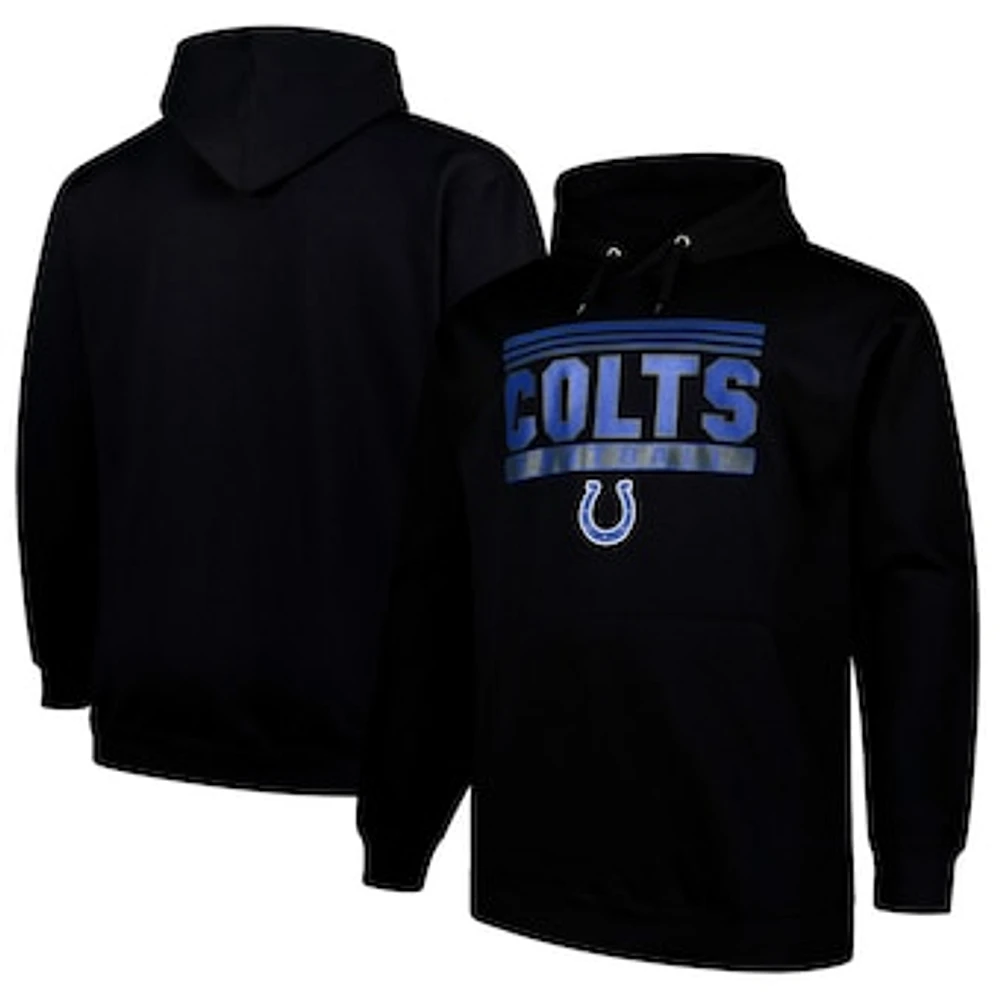 Men's Fanatics Black Indianapolis Colts Big & Tall Pop Pullover Hoodie