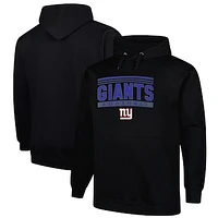 Men's Fanatics Black New York Giants Big & Tall Pop Pullover Hoodie