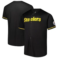 Men's Fanatics  Black Pittsburgh Steelers Pop Full-Button Jersey