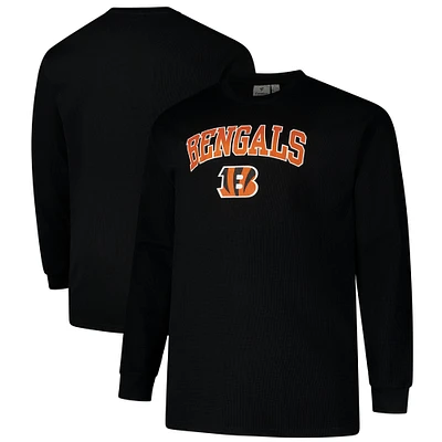 Men's Fanatics Black Cincinnati Bengals Big & Tall Thermal Long Sleeve T-Shirt