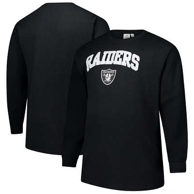 Men's Fanatics Black Las Vegas Raiders Big & Tall Thermal Long Sleeve T-Shirt