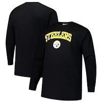 Men's Fanatics Black Pittsburgh Steelers Big & Tall Thermal Long Sleeve T-Shirt