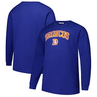 Men's Fanatics Royal Denver Broncos Big & Tall Throwback Thermal Long Sleeve T-Shirt