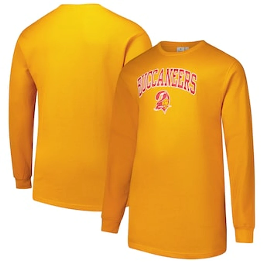 Men's Fanatics Orange Tampa Bay Buccaneers Big & Tall Throwback Thermal Long Sleeve T-Shirt