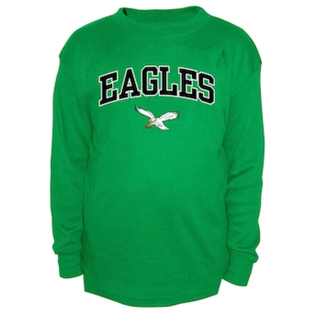 Men's Fanatics Black Philadelphia Eagles Big & Tall Throwback Thermal Long Sleeve T-Shirt