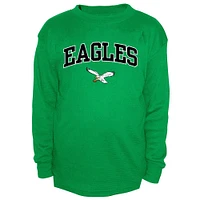 Men's Fanatics Black Philadelphia Eagles Big & Tall Throwback Thermal Long Sleeve T-Shirt