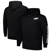 Men's Fanatics  Black Philadelphia Eagles Big & Tall Full-Zip Hoodie