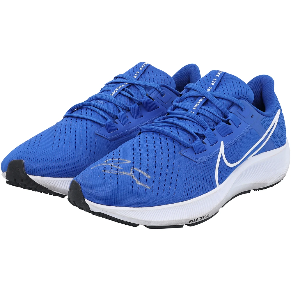 George Springer Toronto Blue Jays Autographed Player-Worn Blue Nike Zoom Shoes from the 2023 MLB Season