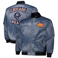 Men's Mitchell & Ness Charcoal Chicago Bears Big Tall Bomber Full-Zip Jacket