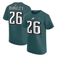 Youth Nike Saquon Barkley Midnight Green Philadelphia Eagles Player Name & Number T-Shirt