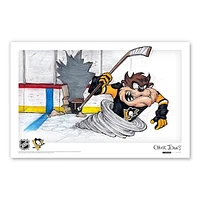 Tasmanian Devil Pittsburgh Penguins 11" x 17" Looney Tunes Poster Print