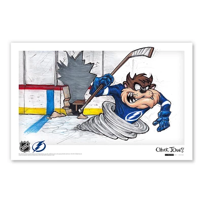 Tasmanian Devil Tampa Bay Lightning 11" x 17" Looney Tunes Poster Print