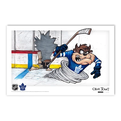 Tasmanian Devil Toronto Maple Leafs 11" x 17" Looney Tunes Poster Print