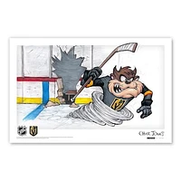 Tasmanian Devil Vegas Golden Knights 11" x 17" Looney Tunes Poster Print