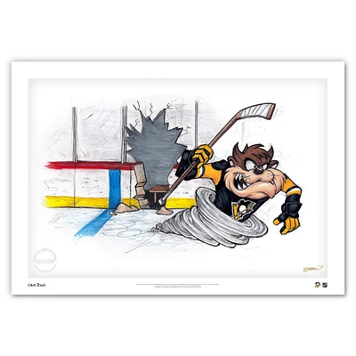 Tasmanian Devil Pittsburgh Penguins 24" x 36" Looney Tunes Fine Art Print - Limited Edition