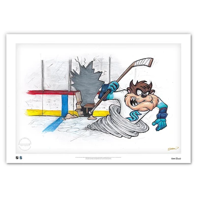 Tasmanian Devil Seattle Kraken 24" x 36" Looney Tunes Fine Art Print - Limited Edition