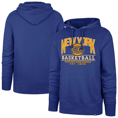 Men's '47 Blue New York Knicks Big & Tall Good Call Headline Pullover Hoodie