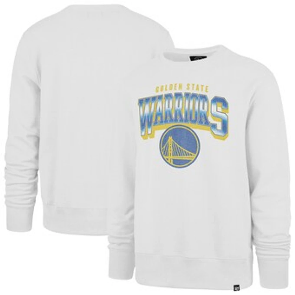 Men's '47 Cream Golden State Warriors Big & Tall Spotlight Headline Pullover Sweatshirt