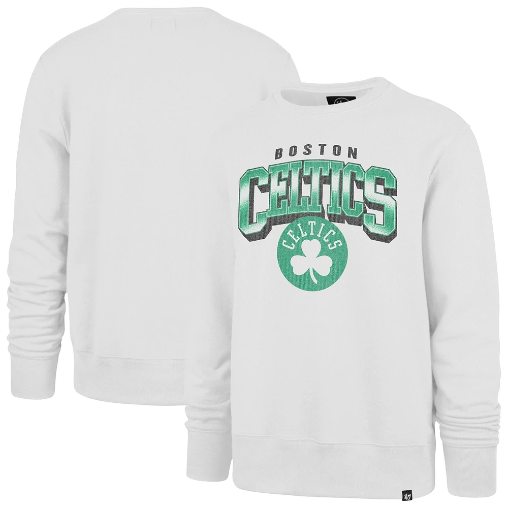 Men's '47 Cream Boston Celtics Big & Tall Spotlight Headline Pullover Sweatshirt