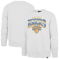 Men's '47 Cream New York Knicks Big & Tall Spotlight Headline Pullover Sweatshirt