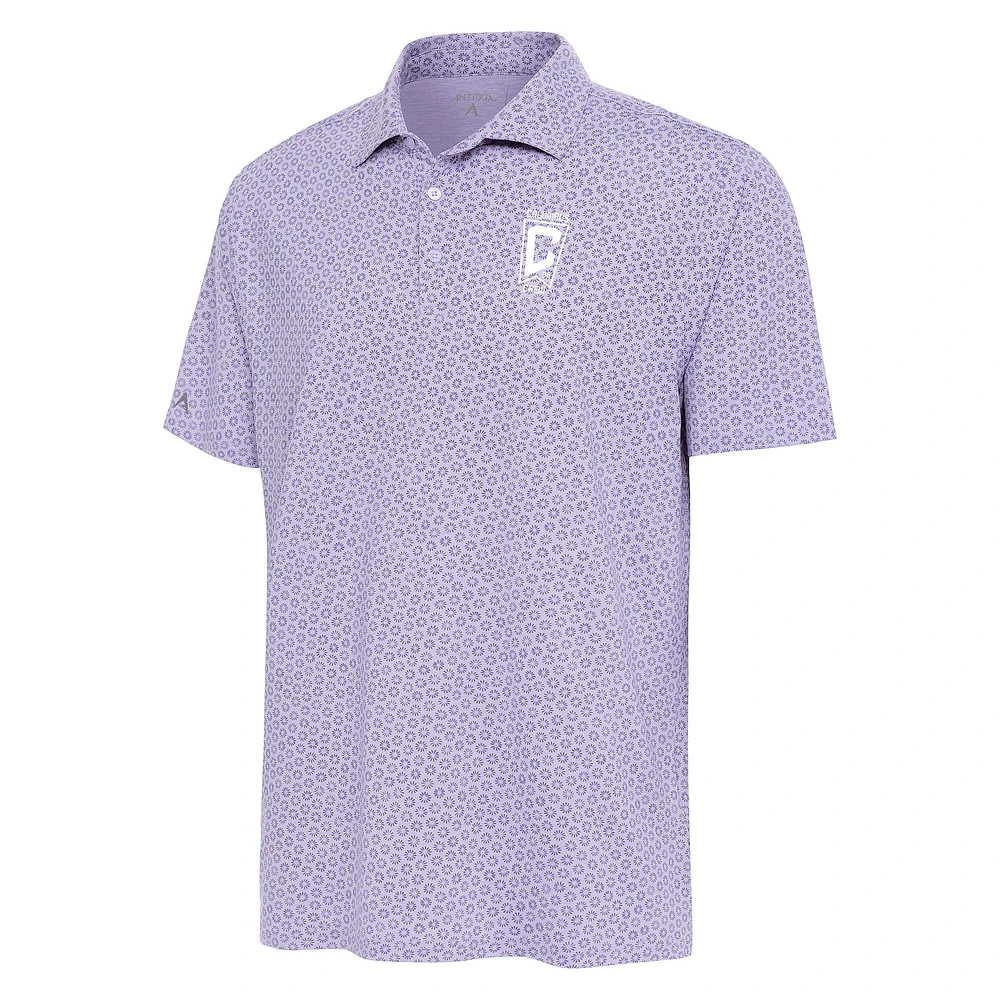 Men's Antigua Lavender Columbus Crew Flicker Polo