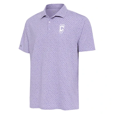 Men's Antigua Lavender Columbus Crew Flicker Polo