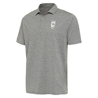Men's Antigua Heather Gray Columbus Crew Flicker Polo