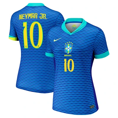 Women's Nike Neymar Jr. Blue Brazil National Team 2024 Away Stadium Replica Player Jersey