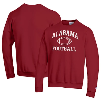 Men's Champion Crimson Alabama Tide Football Icon Pullover Sweatshirt