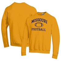 Men's Champion Gold Missouri Tigers Football Icon Pullover Sweatshirt