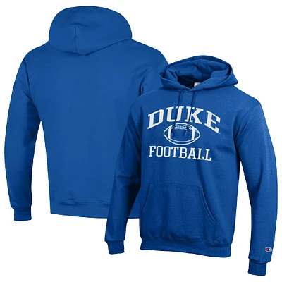 Men's Champion Royal Duke Blue Devils Football Icon Pullover Hoodie