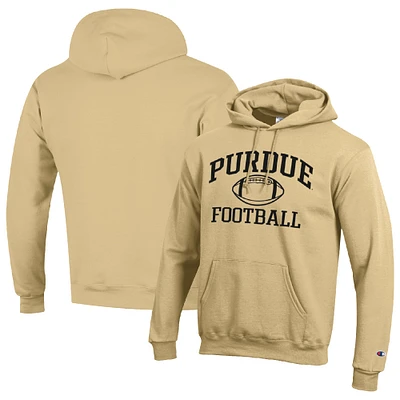 Men's Champion Gold Purdue Boilermakers Football Icon Pullover Hoodie