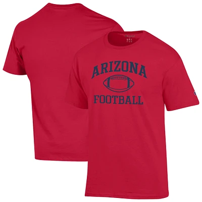 Men's Champion Red Arizona Wildcats Football Icon  T-Shirt