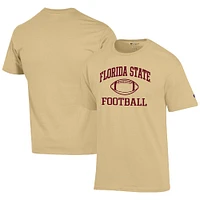 Men's Champion Gold Florida State Seminoles Football Icon  T-Shirt