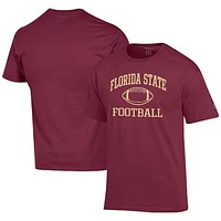 Men's Champion Garnet Florida State Seminoles Football Icon  T-Shirt