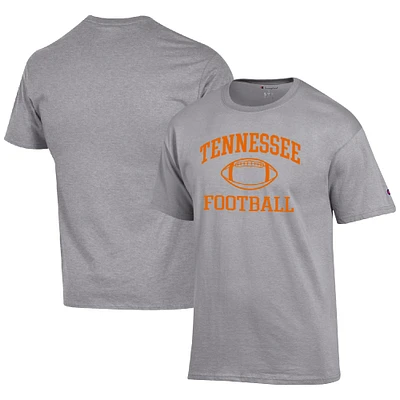 Men's Champion Heather Gray Tennessee Volunteers Football Icon  T-Shirt