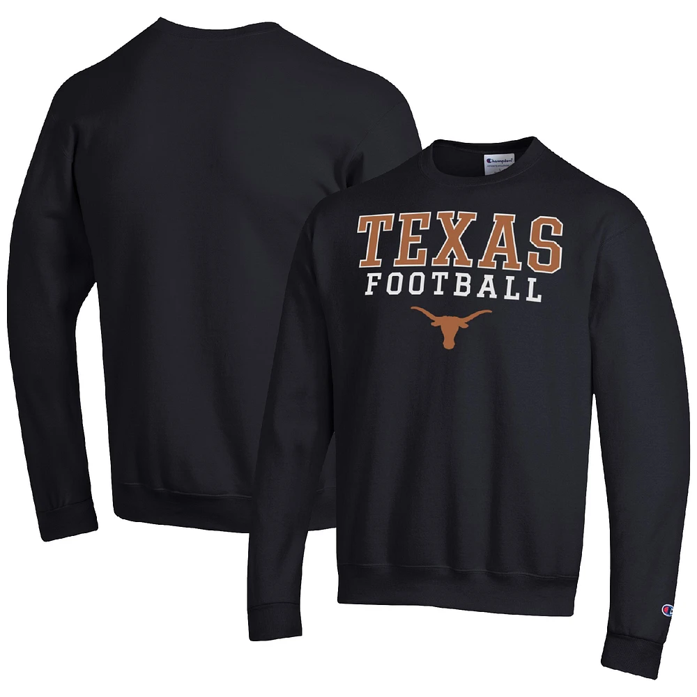 Men's Champion Texas Longhorns Football Stacked Pullover Sweatshirt