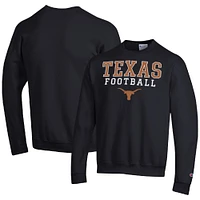 Men's Champion Texas Longhorns Football Stacked Pullover Sweatshirt