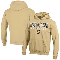 Men's Champion Gold Army Black Knights Football Stack Pullover Hoodie